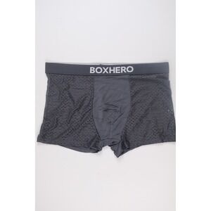 BOXHERO Mens Underwear Mesh Panel Boxer Briefs Gray Solid Large NWOT